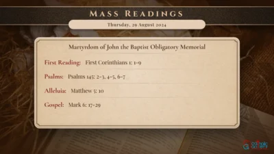 Daily Mass Readings – Thursday, 29 August 2024