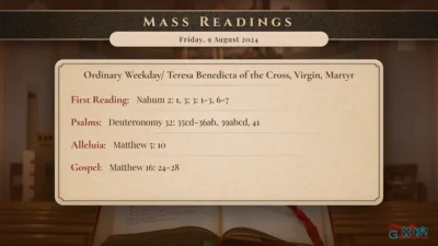 Daily Mass Readings – Friday, 9 August 2024