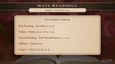 Daily Mass Readings – Sunday, 1 December 2024