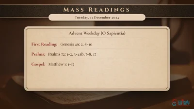 Daily Mass Readings – Tuesday, 17 December 2024
