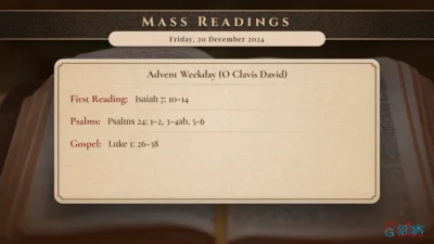 Daily Mass Readings – Friday, 20 December 2024