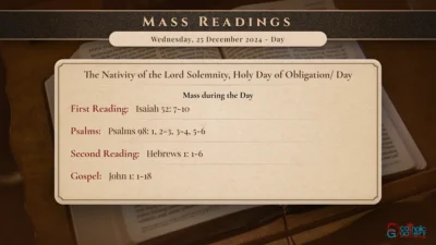 Daily Mass Readings – Wednesday, 25 December 2024 – Day