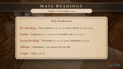 Daily Mass Readings – Sunday, 29 December 2024