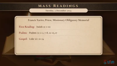 Daily Mass Readings – Tuesday, 3 December 2024