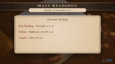 Daily Mass Readings – Monday, 30 December 2024