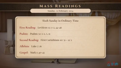 Daily Mass Readings – Sunday, 11 February 2024