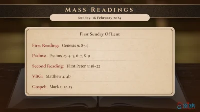 Daily Mass Readings – Sunday, 18 February 2024
