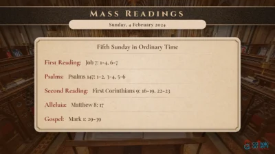 Daily Mass Readings – Sunday, 4 February 2024