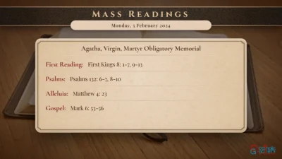 Daily Mass Readings – Monday, 5 February 2024