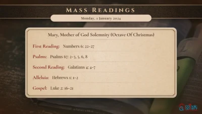 Daily Mass Readings – Monday, 1 January 2024