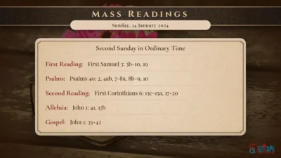 Daily Mass Readings – Sunday, 14 January 2024