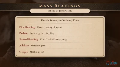 Daily Mass Readings – Sunday, 28 January 2024