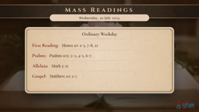 Daily Mass Readings – Wednesday, 10 July 2024