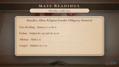 Daily Mass Readings – Thursday, 11 July 2024