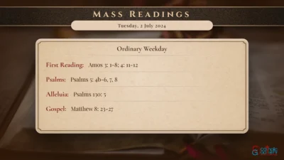 Daily Mass Readings – Tuesday, 2 July 2024