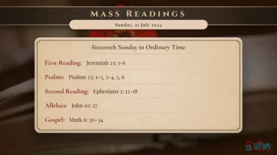 Daily Mass Readings – Sunday, 21 July 2024