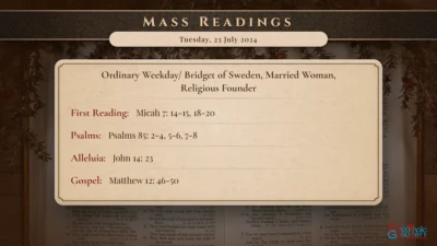 Daily Mass Readings – Tuesday, 23 July 2024