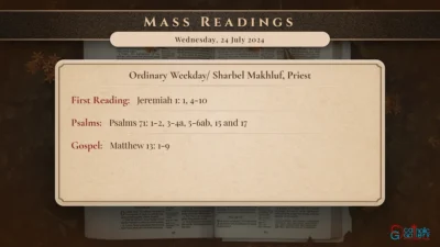 Daily Mass Readings – Wednesday, 24 July 2024