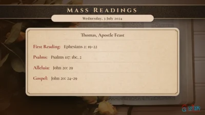 Daily Mass Readings – Wednesday, 3 July 2024