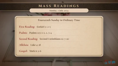 Daily Mass Readings – Sunday, 7 July 2024