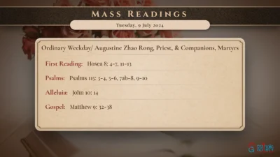 Daily Mass Readings – Tuesday, 9 July 2024