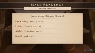 Daily Mass Readings – Saturday, 1 June 2024