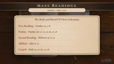 Daily Mass Readings – Sunday, 2 June 2024