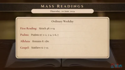 Daily Mass Readings – Thursday, 20 June 2024