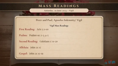 Daily Mass Readings – Saturday, 29 June 2024 – Vigil