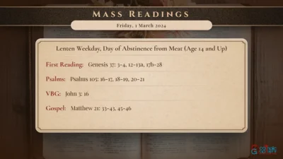 Daily Mass Readings – Friday, 1 March 2024