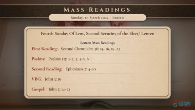 Daily Mass Readings – Sunday, 10 March 2024 – Lenten