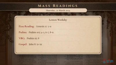 Daily Mass Readings – Thursday, 21 March 2024