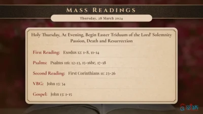 Daily Mass Readings – Thursday, 28 March 2024