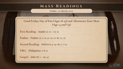 Daily Mass Readings – Friday, 29 March 2024