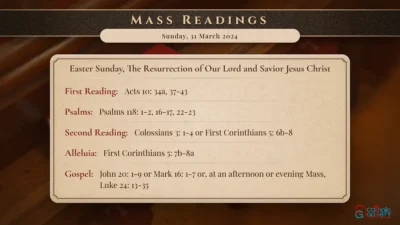 Daily Mass Readings – Sunday, 31 March 2024