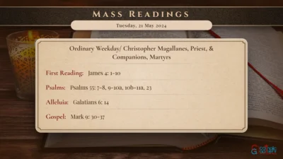 Daily Mass Readings – Tuesday, 21 May 2024