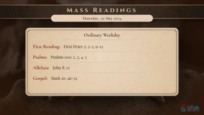 Daily Mass Readings – Thursday, 30 May 2024