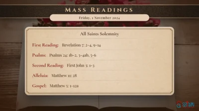 Daily Mass Readings – Friday, 1 November 2024