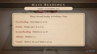 Daily Mass Readings – Sunday, 10 November 2024
