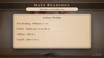 Daily Mass Readings – Thursday, 14 November 2024