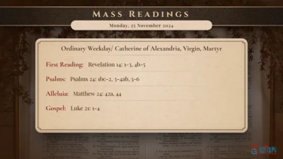 Daily Mass Readings – Monday, 25 November 2024