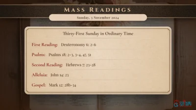 Daily Mass Readings – Sunday, 3 November 2024