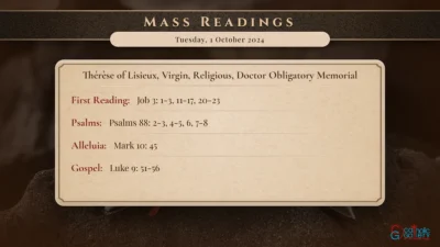 Daily Mass Readings – Tuesday, 1 October 2024