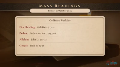 Daily Mass Readings – Friday, 11 October 2024