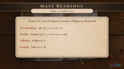 Daily Mass Readings – Friday, 4 October 2024