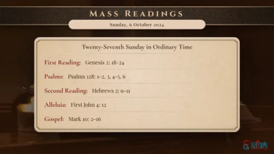 Daily Mass Readings – Sunday, 6 October 2024