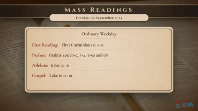 Daily Mass Readings – Tuesday, 10 September 2024