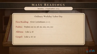 Daily Mass Readings – Monday, 2 September 2024