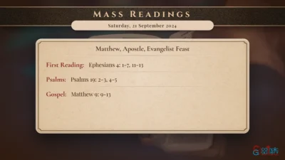 Daily Mass Readings – Saturday, 21 September 2024