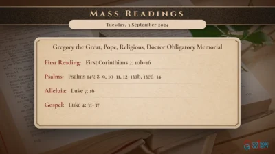 Daily Mass Readings – Tuesday, 3 September 2024